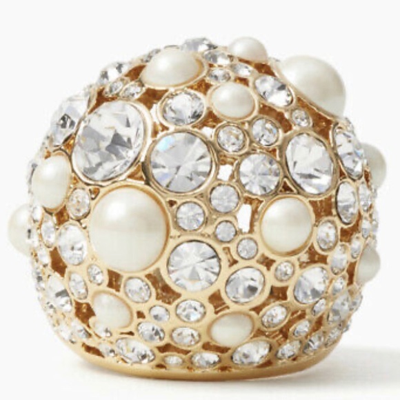 KATE SPADE Pick A Pearl Cocktail Statement Ring - Picture 4 of 5